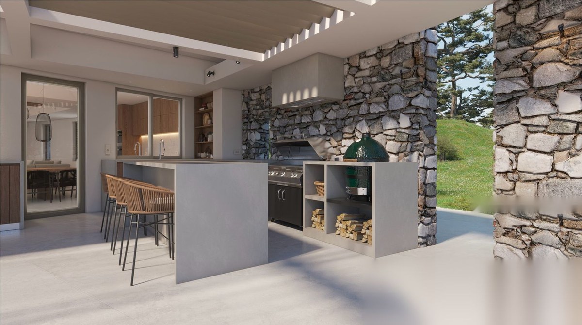 Outdoor kitchen and grill